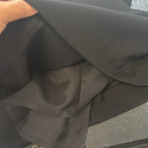 J. Crew Suiting Black Sheath Dress Ruffle Neck Wool Blend size 0 - Picture 6 of 12